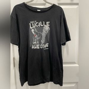 THE WALKING DEAD Men's T shirt Size Large Negan "This is Lucille She is Awesome"